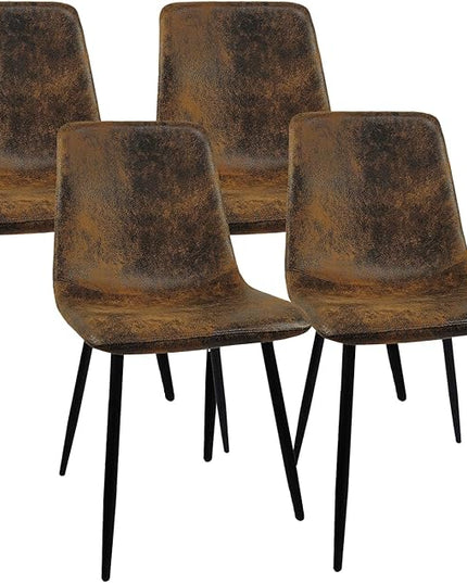 NicBex Haerin-SD-00355-LWJ Dining Chairs, 21.3"x17.1"x33.5", Brown - LeafyLoom