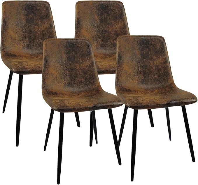NicBex Haerin-SD-00355-LWJ Dining Chairs, 21.3"x17.1"x33.5", Brown - LeafyLoom