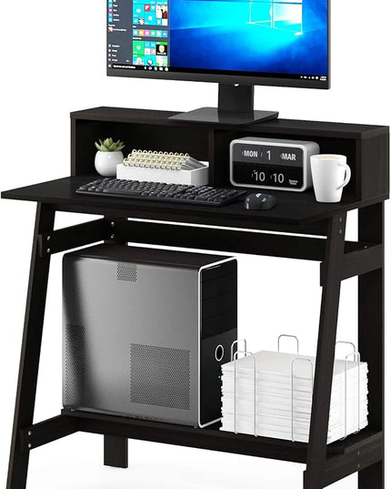 Furinno Simplistic a Frame Computer Desk, Espresso - LeafyLoom