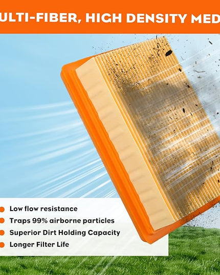 Hipa BR340 BR380 Air Filter for Stihl 4203 141 0301 BR340 BR420C BR380 BR420 BR 340 BR 380 BR340L SR340 SR420 Backpack Blower Parts 4203 141 0301 Filter Pack of 2 - LeafyLoom