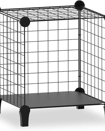 HOMIDEC Wire Cube Storage, Storage Shelves 4 Cube Bookshelf Bookcase Closet Organizer and Storage, Wire Storage Shelves Multi-Use DIY Storage Cube Shelf for Books, Toys, Clothes, Tools - LeafyLoom