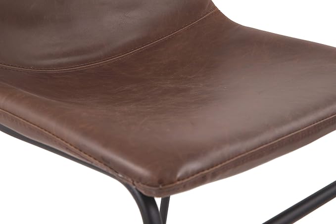 Signature Design by Ashley Mid Century Centiar 18.75" Dining Bucket Chair, 2 Count, Black and Brown - LeafyLoom