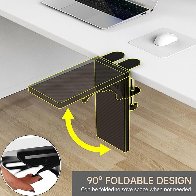 Computer Armrest Desk Computer Armrest Support Adjustable Computer Desk Armrest Support Ergonomic Rotating for Table Desk Chair Desk - LeafyLoom