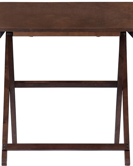 Linon Mable Folding Desk, Walnut - LeafyLoom