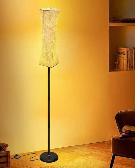 WORLD WIN Floor Lamp for Living Room, Tall Floor Lamp Standing Lamps for Bedrooms, Stepless Dimmable Modern Floor Lamp for Office Kids Room - LeafyLoom