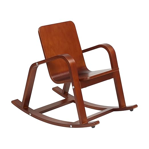 ECR4Kids Bentwood Rocking Chair, Kids Furniture, Dark Walnut - LeafyLoom