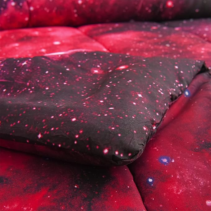A Nice Night 3D Galaxy Blanket Comforter Bedding Sets Home Textile with Comforter Pillowcase, Full Size - LeafyLoom