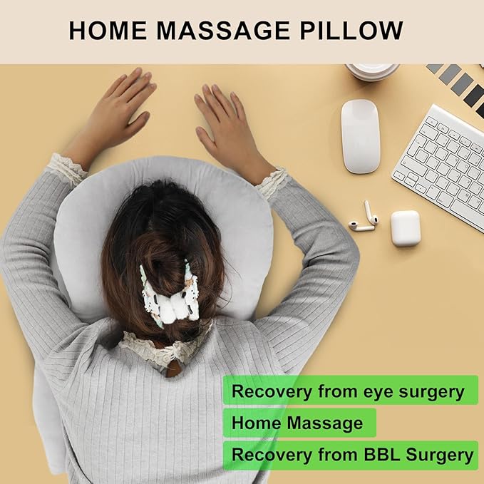 Breathe Easy Face Down Pillow, Height Adjustable Face Down Pillow for Sleeping, Face Down Pillow After Eye Surgery, Prone Pillow, Retinal Vitrectomy Recovery Equipment, Home Massage Pillow - LeafyLoom