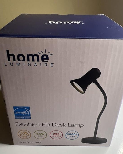 Flexible Bendable Gooseneck LED Reading Work Desk Lamp Home Luminaire (Black) - LeafyLoom