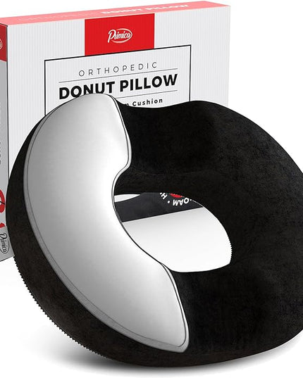Donut Pillow, Tailbone Pain Relief, Hemorrhoid & Postpartum Cushion for Men and Women, Helps Ease Discomfort from Tailbone, Hemorrhoids, Pregnancy, Surgery (Up to 220 LBS) - LeafyLoom
