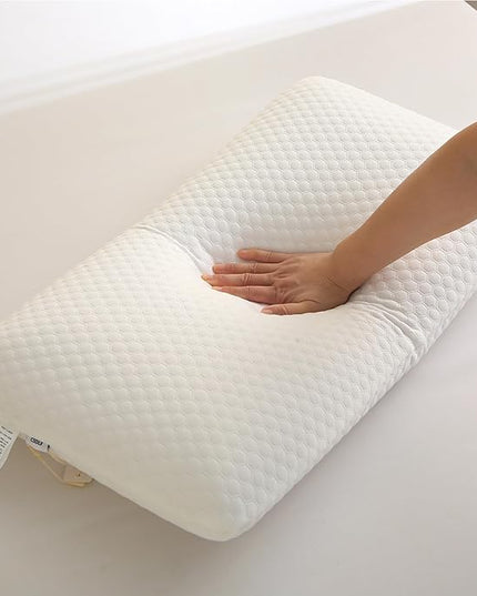 Memory Foam Bed Pillows, Pillow for Side and Back Sleeper, Pillow for Neck Pain Relief, Washable Removable Cover, Soft, White (Bag-Queen) - LeafyLoom