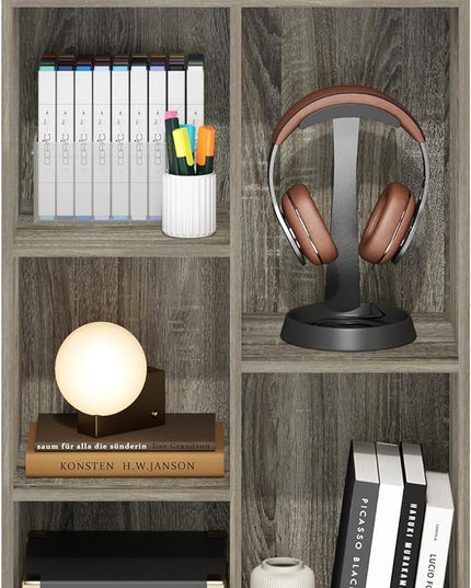 Furinno Luder 5-Cube Reversible Open Shelf, French Oak - LeafyLoom