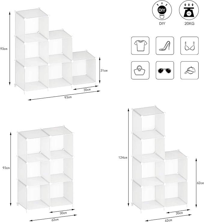 Bathroom Organizer Cube Storage Organizer Closet Storage Cube Shelf Storage Bookcase Bookshelf - LeafyLoom