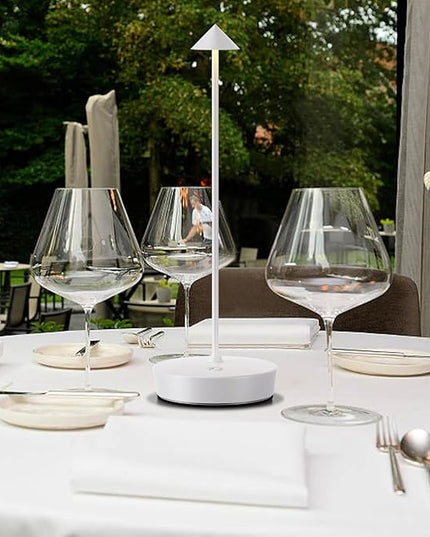 2Pack Cordless Table Lamp Rechargeable, Portable Outdoor LED Table Lamp Waterproof 6000mAh Battery Desk Lamp, 3 Color Stepless Dimming Table Light for Restaurant/Bedroom/Bar/Outdoor Party - LeafyLoom