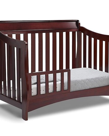 Delta Children Bentley S Series 4-in-1 Convertible Baby Crib, Black Cherry Espresso - LeafyLoom
