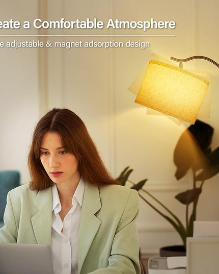 BoostArea Floor Lamp for Living Room,Arc Floor Lamp with Remote Control,Stepless Dimmable Brightness & Colors Temperature 2700k-6500k,Modern Standing Lamp for Bedroom Study Room Office,Beige - LeafyLoom