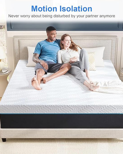 Firm Queen Size Mattress,12-Inch Queen Foam Mattress in Box,Edges Support for Sleep Supportive,60" X 80" X 12" - LeafyLoom