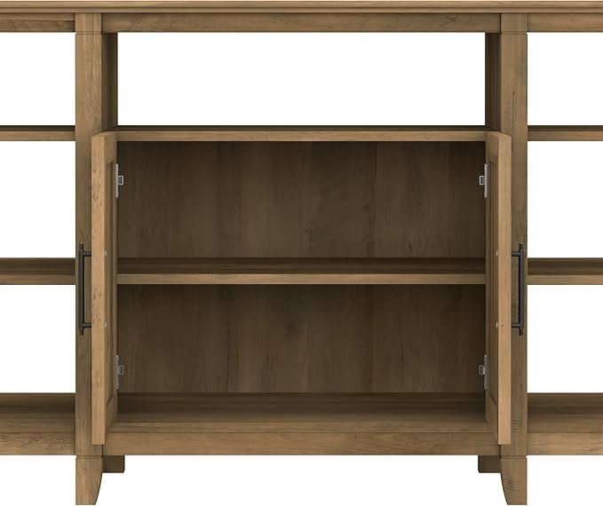 Bush KWV160RCP-03 Key West Tall TV Stand, Reclaimed Pine, Screens up to 65-Inch - LeafyLoom