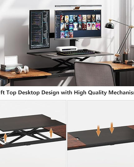 Adjustable Height Standing Desk Whole Piece 71x23 Inch Desktop Home Office Computer Workstation Sit Stand up Desk(71inch)… - LeafyLoom