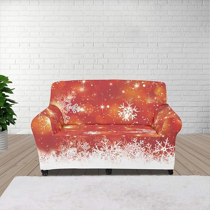 FKELYI Christmas Decor Sofa Couch Cover for Indoor Non-Slip Furniture Protector Easy Going Stretch Sofa Slipcover Washable Sofa Slipcovers M FKELYI