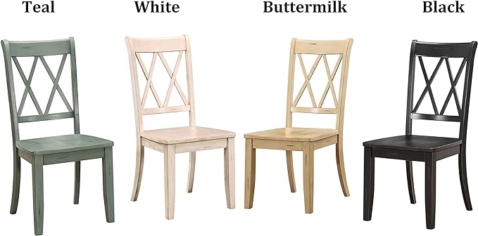 Homelegance Dining Chair (Set of 2), Wood, Black - LeafyLoom