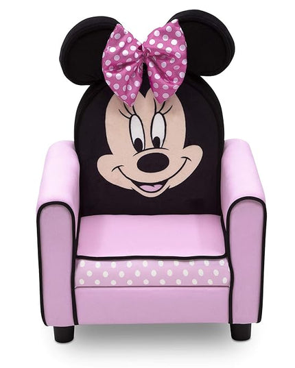 Delta Children Figural Upholstered Kids Chair, Disney Minnie Mouse - LeafyLoom