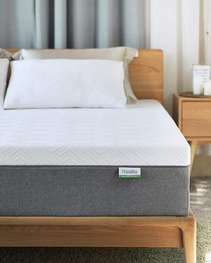 Novilla Twin Mattress, 10 Inch Gel Memory Foam Twin Size Mattress for Cool Night & Pressure Relief, Medium Plush Mattresses, Bliss - LeafyLoom