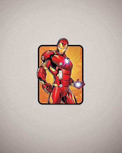 Marvel Iron Man Embossed Metal Light Switch Plate - Iron Man Switch Plate Decoration for Bedroom or Man Cave - LeafyLoom