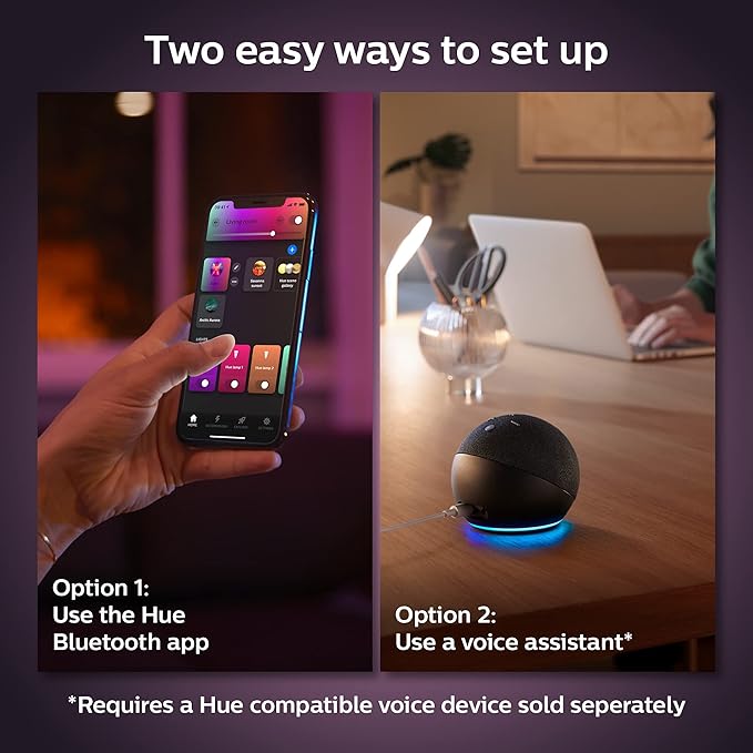 Philips Hue Smart 40W B39 Candle-Shaped LED Bulb - White and Color Ambiance Color-Changing Light - 1 Pack - 450LM - E12 - Control with Hue App - Works with Alexa, Google Assistant and Apple Homekit PhilipsHue