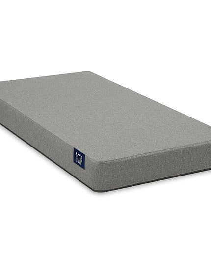 babyGap by Delta Children Oxford 6-in-1 Convertible Crib TrueSleep 2-Stage Deluxe Crib and Toddler Mattress (Bundle), Navy/Natural - LeafyLoom
