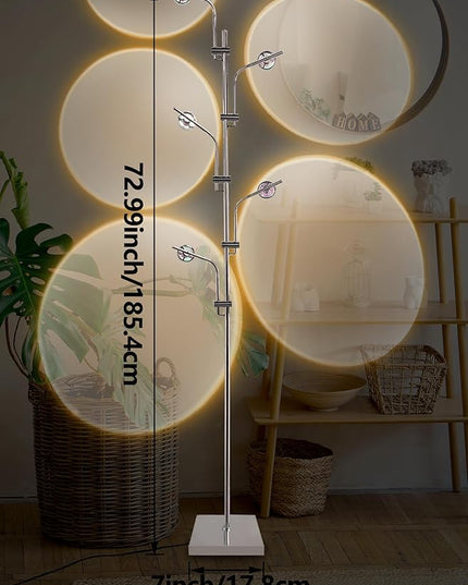 Sunset Lamp Tacahe Rgbw Halo Projector Floor Lamp Funny Led Corner Sunset Floor Lamp Gaming Room Decor for Bedroom Living Room Restaurant Dance Studio Novelty Tighting - LeafyLoom