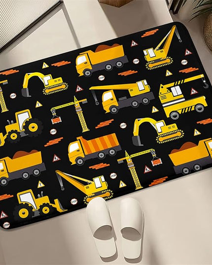 Car Track Rug Construction Play Mat Car Rug for Boys Room Kids Rugs for Playroom Construction Mat for Kids Car Rug for Boys Room Construction Decor for Boys Room,Black 2'×3' - LeafyLoom