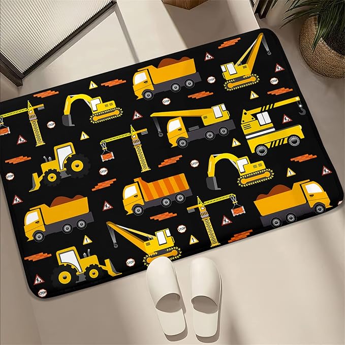 Car Track Rug Construction Play Mat Car Rug for Boys Room Kids Rugs for Playroom Construction Mat for Kids Car Rug for Boys Room Construction Decor for Boys Room,Black 2'×3' - LeafyLoom