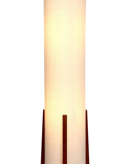 Brightech Parker LED Floor lamp, 48 Inches Tall Lamp with Wood Frame, Asian Design Lamp for Bedroom, Decorative Tower Shade Lamp for Living Rooms & Offices, Great Living Room Décor - LeafyLoom