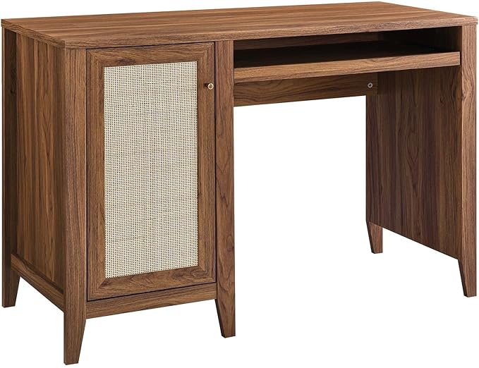 Modway Soma Desk, Walnut, 47" - LeafyLoom