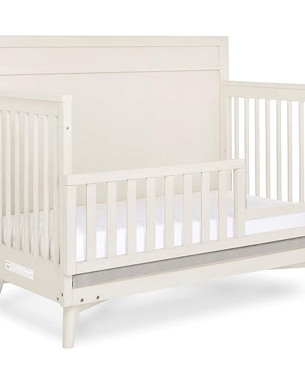 Evolur Antilia Mid Century Convertible Crib Toddler Guard Rail I Full Assembly I Lasting Quality - LeafyLoom