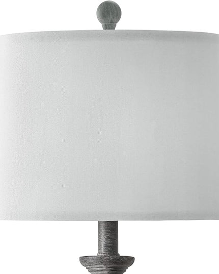 BOBOMOMO 27" Rustic 3-Way Dimmable Touch Table Lamps for Bedroom Farmhouse Lamp Set of 2 with 2 USB Charging Ports for Living Room Vintage Rustic Traditional Nightstand Lamp (2 Bulbs Included) - LeafyLoom