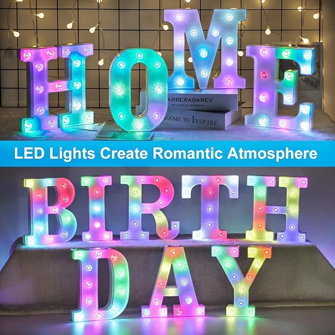 Decorative Led Light Up Number, Light Up Number Sign for Night Light Wedding Birthday Party Christmas Home Bar Decoration Number-(Number 4) - LeafyLoom