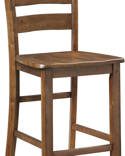 NicBex Dining Table Set for 4 Kitchen Table Set Counter Height 5pc Dining Set Table and 4 Counter Height Chairs for Breakfast Nook and Small Space, Transitional Style, Walnut - LeafyLoom