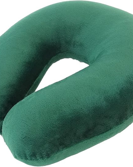 Adult Cozy Soft Microfiber Neck Pillow, Compact, Perfect for Plane or Car Travel, Hunter Green - LeafyLoom