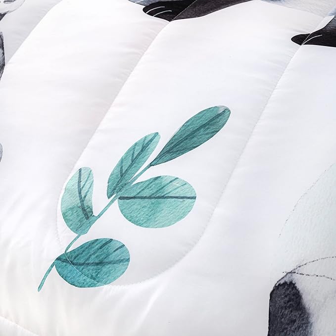 CVHOUSE Panda Bedding Set,Panda Comforter Full,Cute Panda Comforter Set for Girls Kids Teens,Kawaii Panda Quilt Set with 1 Comforter and 2 Pillow Cases- 3 Piece - LeafyLoom
