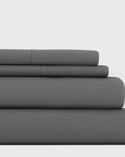 Linen Market Bed Sheets for Full Size Bed (Gray) - Sleep Better Than Ever with These Soft and Cooling Full Sheets - Deep Pocket Fits 16" Thick Beds - 4 Piece Full Sheet Set - LeafyLoom