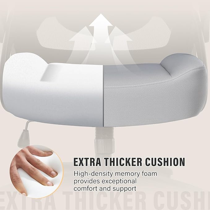 Big and Tall Office Chair 400lb- Mesh Ergonomic Heavy Duty Desk Chair- Flip Arms, Plus Size Wide Seat Executive Computer Chair for Large People- Home Office Swivel Rolling Task Chairs - LeafyLoom