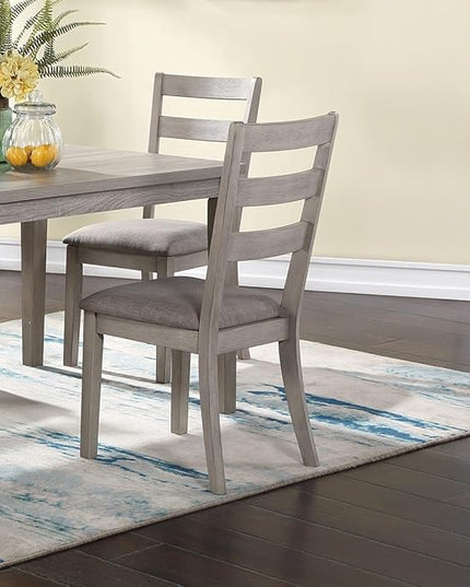NicBex Small Dining Table Set for 4 Dining Room Set 5pc Dining Set Kitchen Dinette Wooden Top Table and Chairs Upholstered Cushions Seats Ladder Back Chair Dining Room, Natural - LeafyLoom