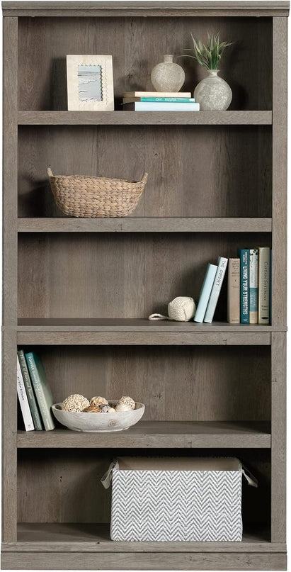 Sauder Miscellaneous Storage 5-Shelf Bookcase/Book Shelf, Mystic Oak Finish - LeafyLoom
