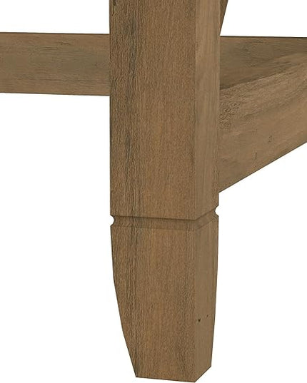 Bush Furniture Key West 48W Writing Desk in Reclaimed Pine - LeafyLoom