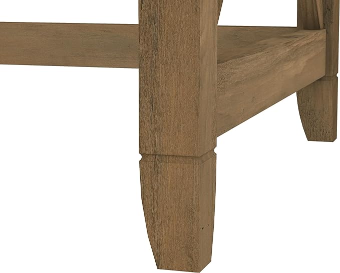 Bush Furniture Key West 48W Writing Desk in Reclaimed Pine - LeafyLoom