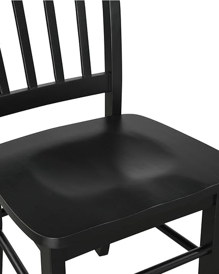 Boraam Shaker 2 Room Side Chairs, Dining Height, Black - LeafyLoom