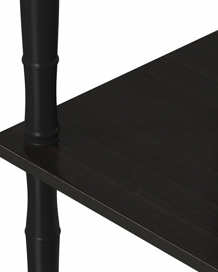 Furinno Turn-N-Tube 3-Tier Compact Multipurpose Shelf Display Rack with Classic Tube, Espresso/Black - LeafyLoom