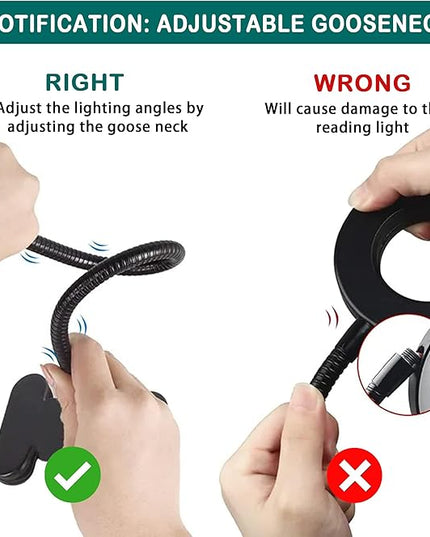 Foneso Desk Lamp Clip on Light, 48 LED USB Lamp with 3 Color Modes 10 Brightness Levels, 360° Flexible Gooseneck Eye Protection Bed Night Light for Reading, Makeup, Fill Light (Black) - LeafyLoom